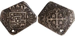 8 Real Virreinato de Nueva España (1519 - 1821) Plata Felipe V de España (1683-1746)