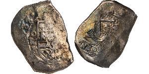 8 Real Virreinato de Nueva España (1519 - 1821) Plata Felipe V de España (1683-1746)