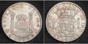 8 Real Virreinato de Nueva España (1519 - 1821) Plata Carlos III de España (1716 -1788)