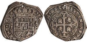 8 Real Virreinato de Nueva España (1519 - 1821) Plata Felipe V de España (1683-1746)