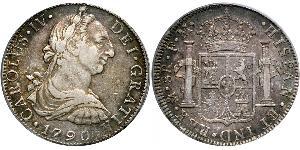 8 Real Virreinato de Nueva España (1519 - 1821) Plata Carlos IV de España (1748-1819)