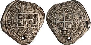 8 Real Virreinato de Nueva España (1519 - 1821) Plata Felipe V de España (1683-1746)