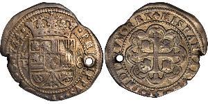 8 Real Virreinato de Nueva España (1519 - 1821) Plata Felipe V de España (1683-1746)