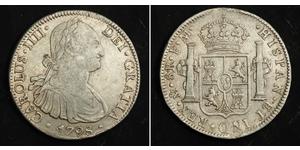 8 Real Virreinato de Nueva España (1519 - 1821) Plata Carlos IV de España (1748-1819)