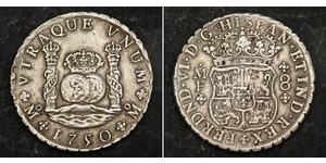 8 Real Virreinato de Nueva España (1519 - 1821) Plata Fernando VI de España (1713-1759)