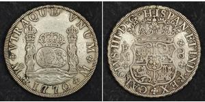 8 Real Virreinato de Nueva España (1519 - 1821) Plata Carlos III de España (1716 -1788)