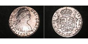 8 Real Virreinato de Nueva España (1519 - 1821) Plata Carlos IV de España (1748-1819)