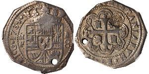 8 Real Virreinato de Nueva España (1519 - 1821) Plata Felipe V de España (1683-1746)