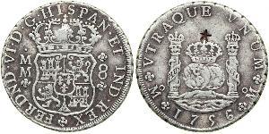 8 Real Virreinato de Nueva España (1519 - 1821) Plata Fernando VI de España (1713-1759)