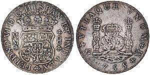 8 Real Virreinato de Nueva España (1519 - 1821) Plata Fernando VI de España (1713-1759)