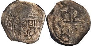 8 Real Virreinato de Nueva España (1519 - 1821) Plata Felipe V de España (1683-1746)