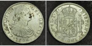 8 Real Virreinato de Nueva España (1519 - 1821) Plata Carlos IV de España (1748-1819)