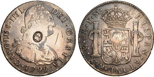 8 Real Virreinato de Nueva España (1519 - 1821) Plata Carlos IV de España (1748-1819)