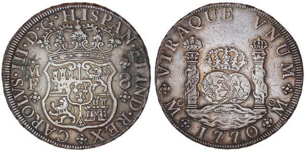 8 Real Virreinato de Nueva España (1519 - 1821) Plata Carlos III de España (1716 -1788)