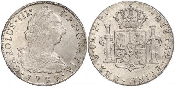 8 Real Bolivien Silber Karl III. von Spanien (1716 -1788)