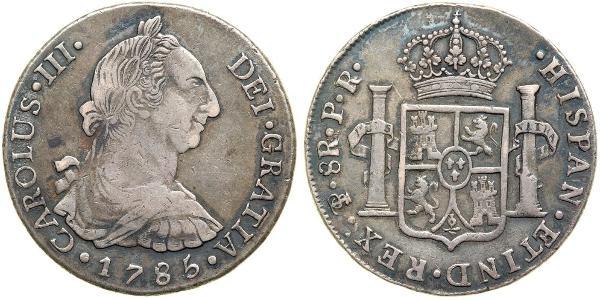 8 Real Bolivien Silber Karl III. von Spanien (1716 -1788)