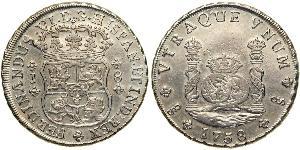 8 Real Chile Silber Ferdinand VI. von Spanien (1713-1759)