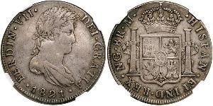 8 Real Guatemala / Spanish Colonies Silber Ferdinand VII. von Spanien (1784-1833)