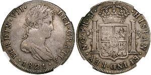 8 Real Guatemala / Spanish Colonies Silber Ferdinand VII. von Spanien (1784-1833)