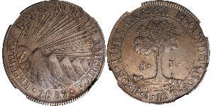 8 Real Guatemala / Zentralamerikanische Konföderation (1823 - 1838) Silber 