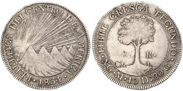 8 Real Guatemala / Zentralamerikanische Konföderation (1823 - 1838) Silber 