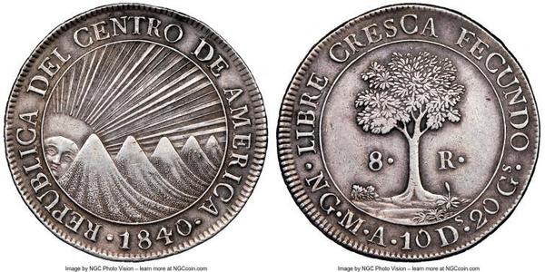 8 Real Guatemala / Zentralamerikanische Konföderation (1823 - 1838) Silber 