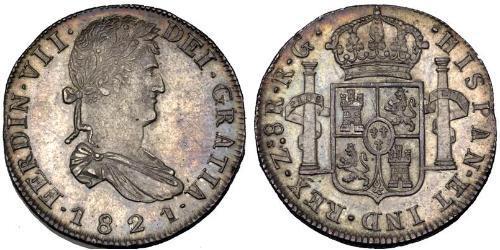 8 Real Kaiserreich Mexiko (1821 - 1823) Silber Ferdinand VII. von Spanien (1784-1833)