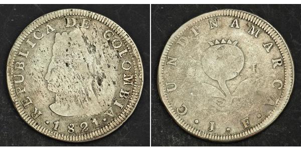 8 Real Kolumbien Silber 