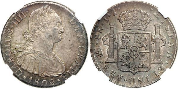 8 Real Peru Silber Karl IV (1748-1819)