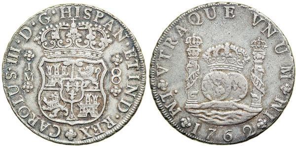 8 Real Peru Silber Karl III. von Spanien (1716 -1788)