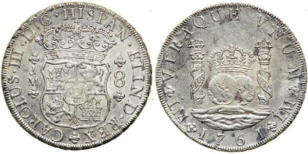 8 Real Peru Silber Karl III. von Spanien (1716 -1788)