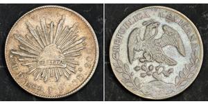 8 Real Second Federal Republic of Mexico (1846 - 1863) Silber 