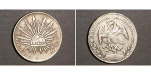 8 Real Second Federal Republic of Mexico (1846 - 1863) Silber 