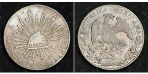 8 Real Second Federal Republic of Mexico (1846 - 1863) Silber 