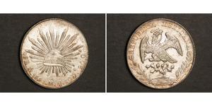 8 Real Second Federal Republic of Mexico (1846 - 1863) Silber 