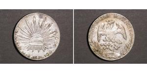 8 Real Second Federal Republic of Mexico (1846 - 1863) Silber 