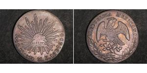 8 Real Second Federal Republic of Mexico (1846 - 1863) Silber 