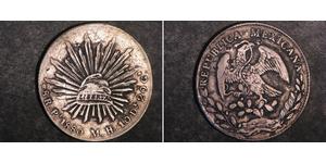 8 Real Second Federal Republic of Mexico (1846 - 1863) Silber 