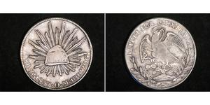 8 Real Second Federal Republic of Mexico (1846 - 1863) Silber 