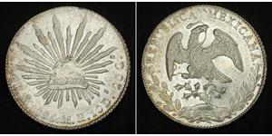 8 Real Second Federal Republic of Mexico (1846 - 1863) Silber 