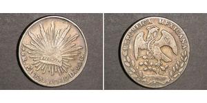 8 Real Second Federal Republic of Mexico (1846 - 1863) Silber 
