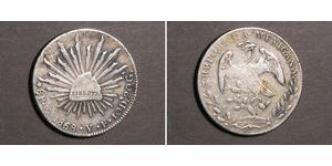 8 Real Second Federal Republic of Mexico (1846 - 1863) Silber 