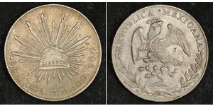 8 Real Second Federal Republic of Mexico (1846 - 1863) Silber 