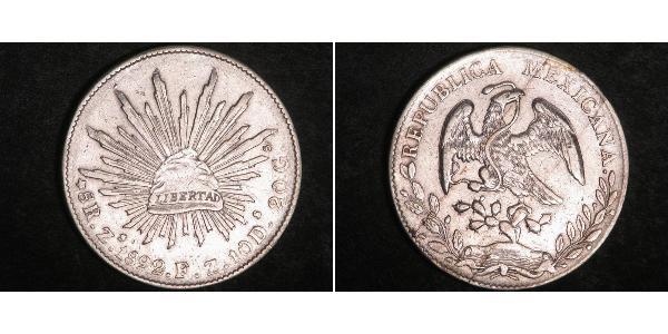 8 Real Second Federal Republic of Mexico (1846 - 1863) Silber 