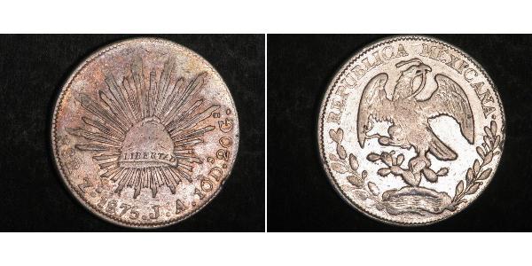 8 Real Second Federal Republic of Mexico (1846 - 1863) Silber 