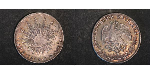 8 Real Second Federal Republic of Mexico (1846 - 1863) Silber 
