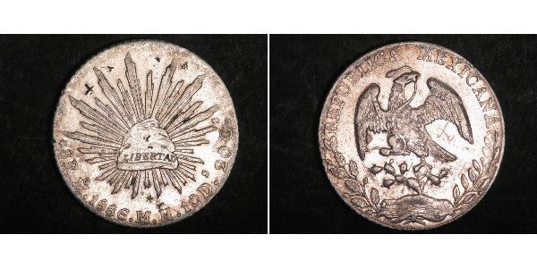 8 Real Second Federal Republic of Mexico (1846 - 1863) Silber 