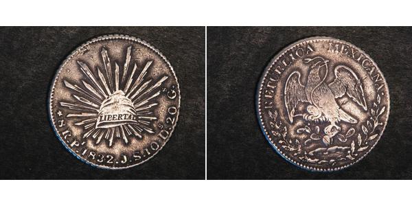 8 Real Second Federal Republic of Mexico (1846 - 1863) Silber 