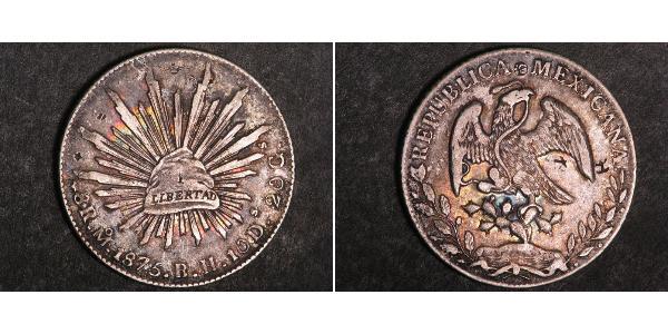 8 Real Second Federal Republic of Mexico (1846 - 1863) Silber 