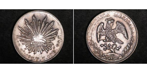 8 Real Second Federal Republic of Mexico (1846 - 1863) Silber 
